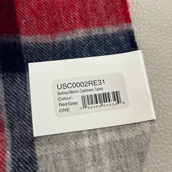 NWT - Barbour Lambswool and Cashmere Blended Tartan Scarf - Picture 4 of 6